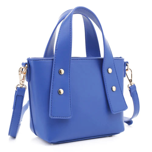 Handle Accent Crossbody Bag-Royal Blue