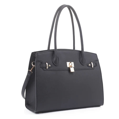 Key to my Heart Satchel with Strap-black