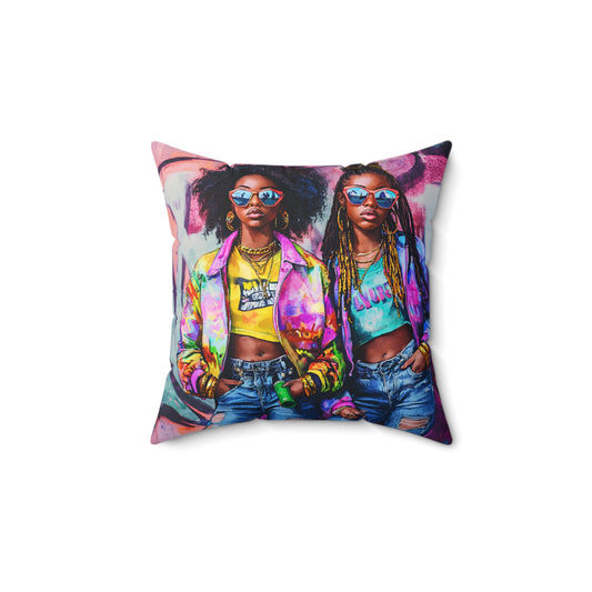 Vibrant Urban Fashion Pillow for Trendy Home Decor