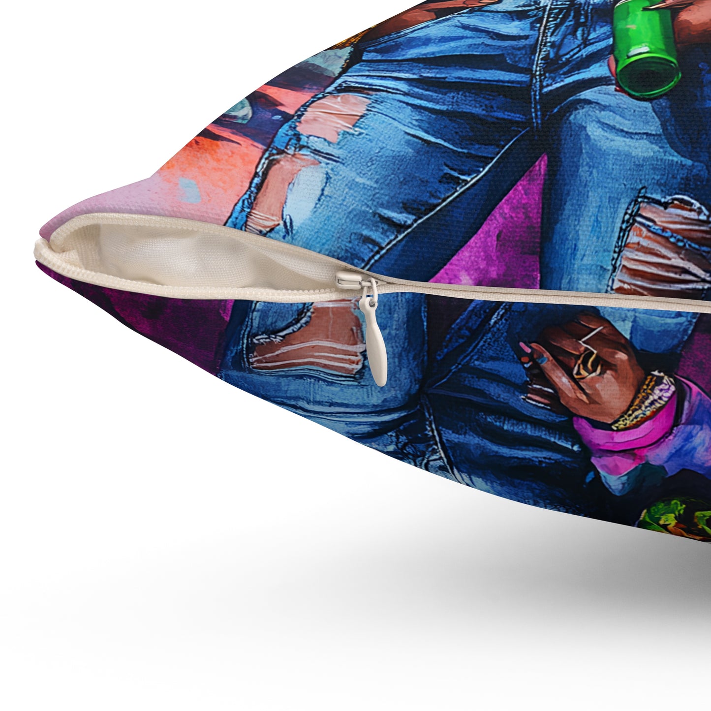 Vibrant Urban Fashion Pillow for Trendy Home Decor