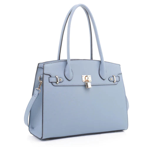 Key to my Heart Satchel with Strap/blue